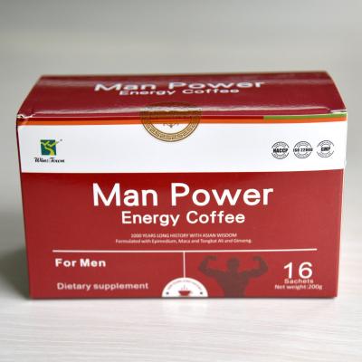 China Natural Strong Malaysian Energy Drinks Black Power Manpower Male Energy Coffee Instant Maca Coffee for sale