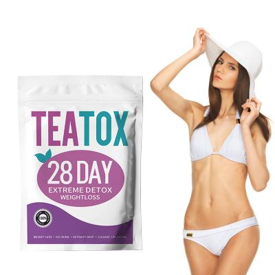 China 28 Day Nature Private Label Belly Slim Tea Detox Low Fat Organic Herbal Flat Weight Loss Slim Tea for sale