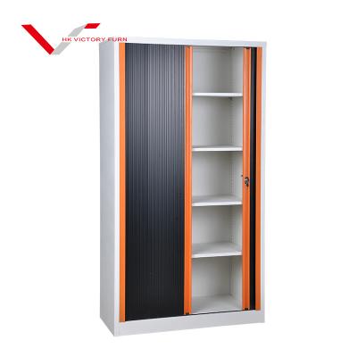 China (Other)Adjustable Filling Roller Shutter Door Metal Storage Cabinet Tambour Cabinet Rolling Door Home Office Furniture Key Lock for sale