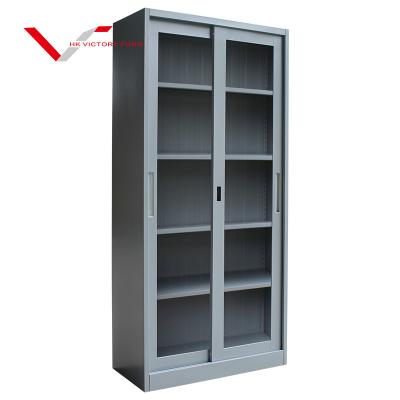 China Modern Hot Sale Metal Closet Office Furniture Sliding Glass Door Steel Filing Cabinet for sale