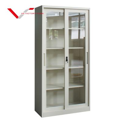 China Glass-frame modern cabinet modern design furniture laboratory cabinet metal steel storage cabinet for sale