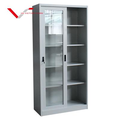 China Glass-frame Modern Cabinet Furniture Laboratory Modern Design Cabinet Metal Steel Storage Cabinet for sale