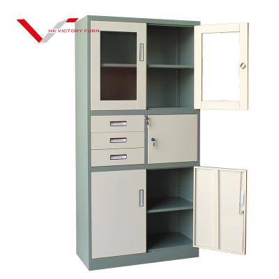 China Modern Metal Office File Cabinet Hospital File Data Documents Cabinet Bookcase Drawer Storage Locker for sale