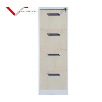 China (Other) Adjustable Easy Assembled Metal 4 Drawer Vertical File Cabinet Steel Side Office Storage File Cabinet for sale