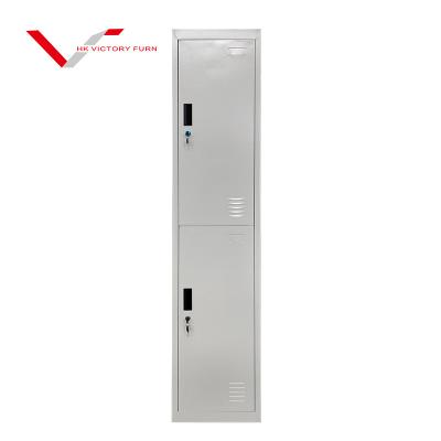 China Modern hot sale custom made modern 2 door metal changing room locker with hanger for sale