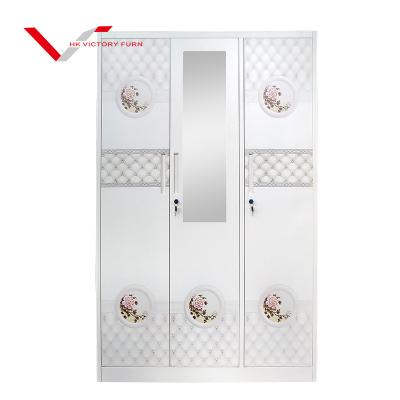 China (Other) Living Room Wardrobe Two Swing Door Metal Locker Adjustable Modern Metal Wardrobe for sale