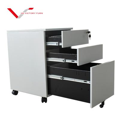 China Modern Commercial Mobile Filing Cabinet 3 Drawer Cabinet Office Metal Mobile Cabinet for sale