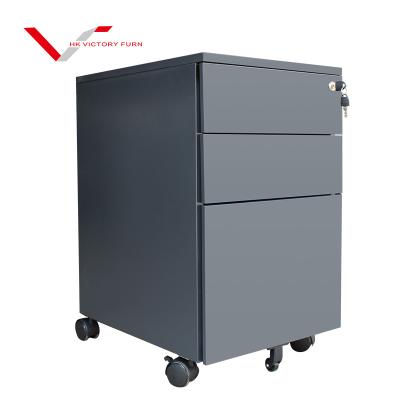 China 3 Drawer Modern Steel Wool Storage Mobile Cabinet With Safe Locks for sale