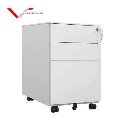 China Modern 3 Drawer Metal Mobile Pedestal Mobile Cabinet For Office Use Movable Wardrobe Mobile Cabinet for sale