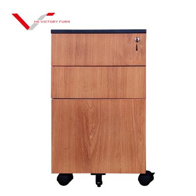 China Modern Hot Sale Office Furniture Equipment Steel Side Three Drawer Filing Movable Cabinet for sale