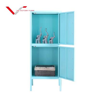 China Modern Steel Dining Room Furniture Storage Cabinet Sideboard 2 Swing Door Metal Cupboard for sale