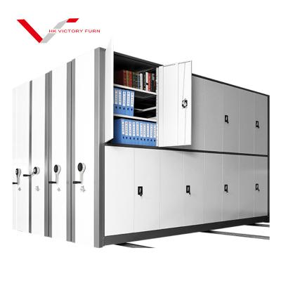 China Modern Mobile Dense Rack Drawer Cabinet Mobile Government Office Center Archive Storage Shelving Steel System for sale