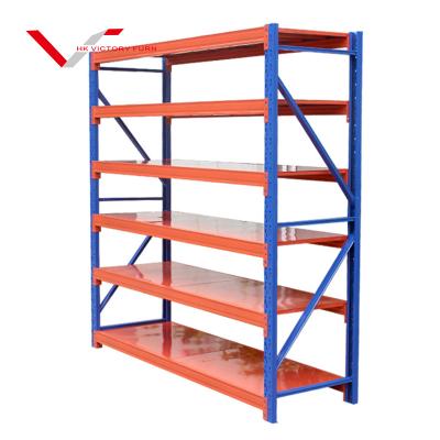 China Double Sided Industrial Metal Warehouse Logistics Boltless Steel Storage Stacking Racks &Shelves Unit System for sale