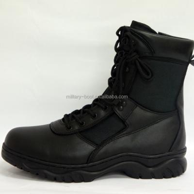 China Army Boots Factory Black Genuine Leather Military Tactical Boots for sale