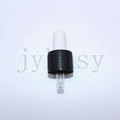 China Non Spill 15/410 Ribbed Makeup Bottle Glass / Plastic Tube Eco Friendly Cosmetic Dropper Plastic for sale