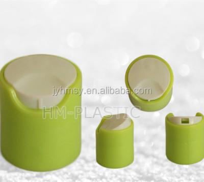 China Promotional Non Spill Flip Top Plastic Disc Cap Green 28/410 for sale