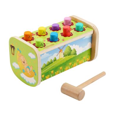 China teaching & Interesting Baby Education Ability Intelligence Developing Wooden Hands Toys Hamster Game For Children for sale