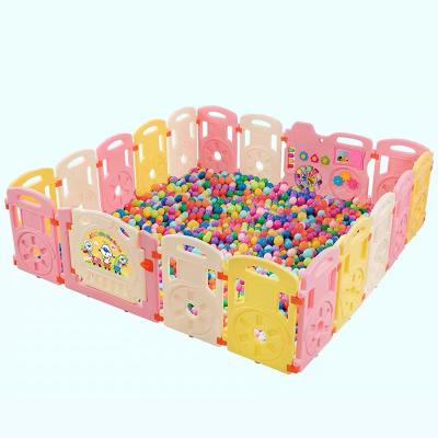 China Eco-friendly Baby Fence Kids Indoor Playground Plastic Fence With Mat Children Indoor Fence for sale