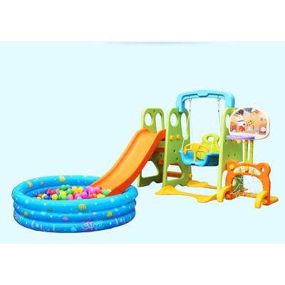 China < 13 Year High Quality Plastic Multifunctional Pools Set Ball Hoop Basketball Slide Swing for sale