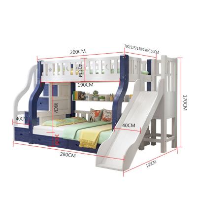 China Modern Bedroom Furniture Wooden Kids Bed With Stairs And Drawers Kids Bunk Bed for sale