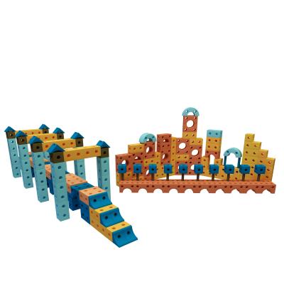 China Indoor Building Toy 235 Pcs EVA Soft Building Blocks For Kids Toys Toddler Building Blocks Ideal Soft Blocks Toys For Children for sale