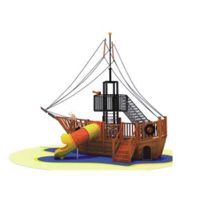 China Large Pirate Ship Theme Park Commercial Combination Kids Outdoor Wooden Playground Equipment For Sale for sale