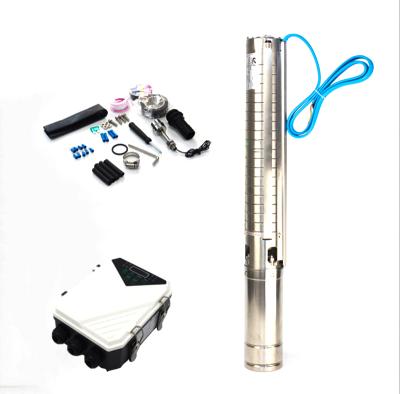 China Family homes agriculture 2hp price solar submersible DC water pump SOLAR PUMP WITH S/S 3