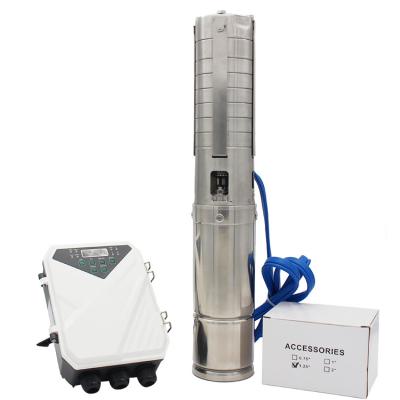 China Family Houses Solar Powered Submersible Pumps 12v DC Solar Submersible Water Pump With SS Impeller 4