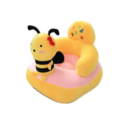 China Super Soft Animal Adorable Plush Toy Sofa Stuffed Kids Furniture Bee Plush Baby Chair for sale