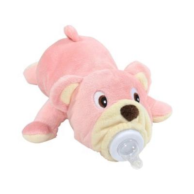 China Stuffed Plush Toy Teddy Bear Infant Feeding Case Baby Bottle Cover Holder Toys for sale