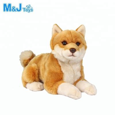 China Realistic Soft Plush Toy Stuffed Dog Emulation Japanese Akita Plush Dog Plush Toy for sale