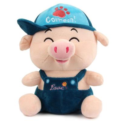 China Custom Cute Piggie Doll Toys Plush Stuffed Animal Animated Pig Doll for sale