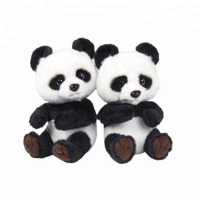 China Plush Custom Stuffed Big Eyes Panda Plush Toy Real Life Soft Panda Toy for sale