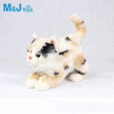 China Plush Custom Stuffed Colorful Realistic Cat Simulation Multicolor Kitten Plush Toy for sale