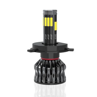 China High Definition 6000K 35W 10000LM 9-32V X12S-H4 IP67 Super Bright Remote COB Car LED Headlight X12S-H4 for sale