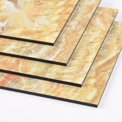 China Guangzhou Light Noise Render Alucobond Aluminum Composite Panel Waterproof Color ACP Marble Sheet 4mm 4 mm for sale