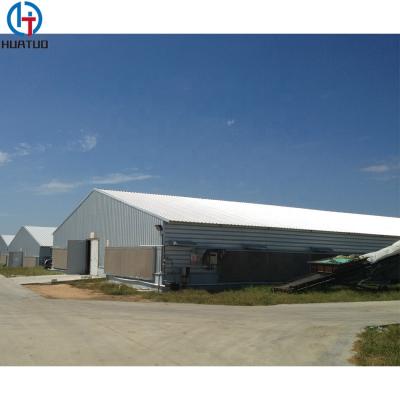 China Steel Structure Farm Broiler Poultry Shed House Construction Design Industrial Chicken House for sale