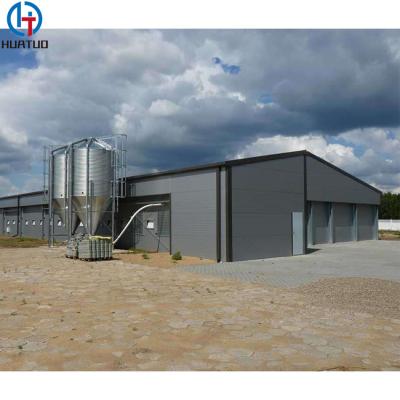 China Steel Fabricated House Low Cost Sheep Poultry Shed Farm House In Pakistan Steel Structure Dairy Barn Cow Farm for sale