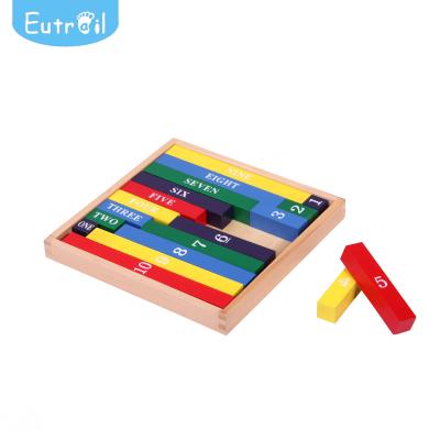 China Wooden Wooden Block With Tray Wooden Number Educational Toys for sale