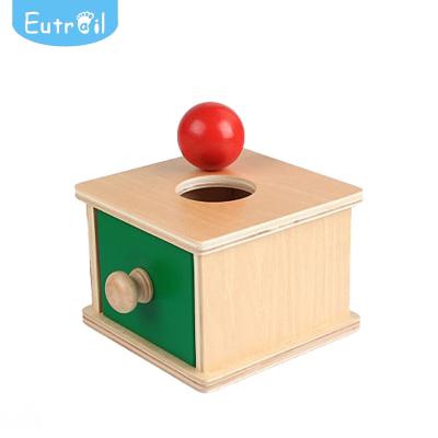 China Wooden Fashion Round Ball Play Toy Kids Educational Toys Wooden Toy Box for sale