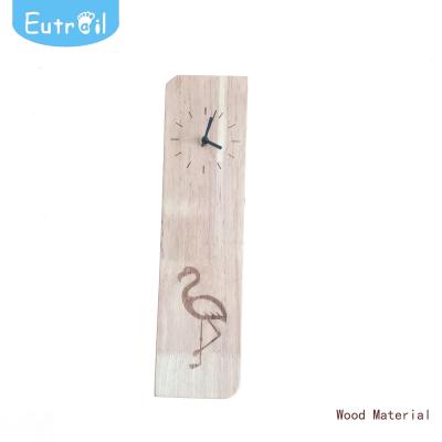 China Gift Radio High Quality Natural Wooden Clock Shape Festoon Wooden Wall Clock for sale