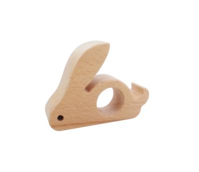 China Molars Natural Baby Beech Wood Rabbit Wooden Educational Toys for sale