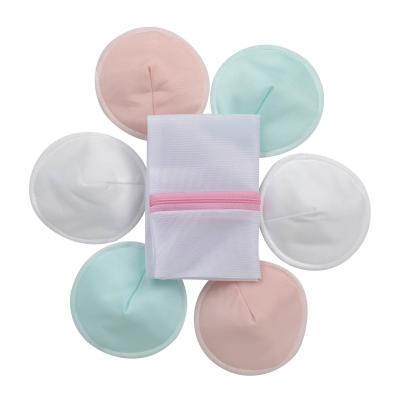 China GOTS ABSORBENT certifiated conned bamboo contoured absorbent washable organic breast pads 3D reusable nursing pads for women for sale