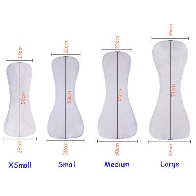 China Plain Weave 4 Sizes Contoured Microfiber Absorbent Inserts For Adult Diapers Cloth Hourglass Reusable Micro Terry Washable Inserts for sale