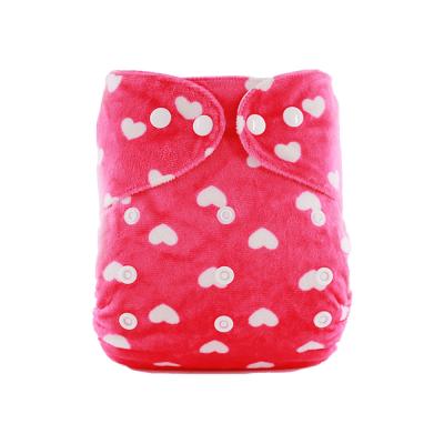 China Printed PUL minkee pocket fabric fleece diapers soft minky plush fabric diapers for baby for sale