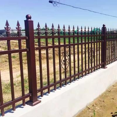 China Fence Home Garden Powder Coated Tubular Black Aluminum Panels Spear Top Metal Fence for sale