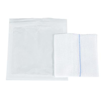 China Pad abdominal de gaze 10x10cm estéril/não estéril embalado único pad abdominal detectável por raios-X Swab de gaze médico à venda