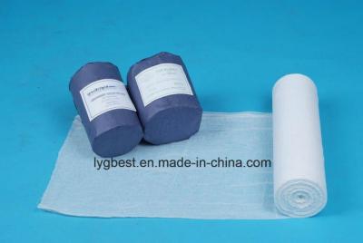 China Gauze Roller Bandage descorado, algodão cru Gauze Roll estéril de 100% à venda