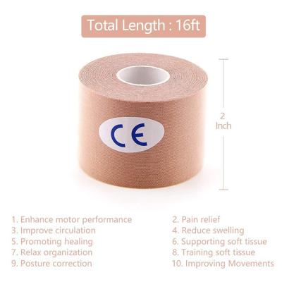 중국 비 불모 통기성 운동 탄력 있는 신체 운동학 테이프 판매용
