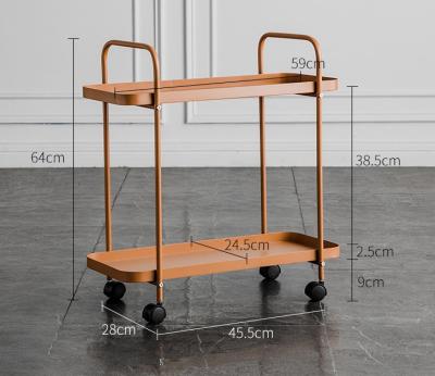 China KD T Home Food Hotel Cafe Lounge Metal Serving Mobile Drinks Bar Kitchen Trolley Cart With Wheels for sale